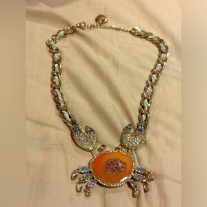 Crab necklace by Betsey Johnson.